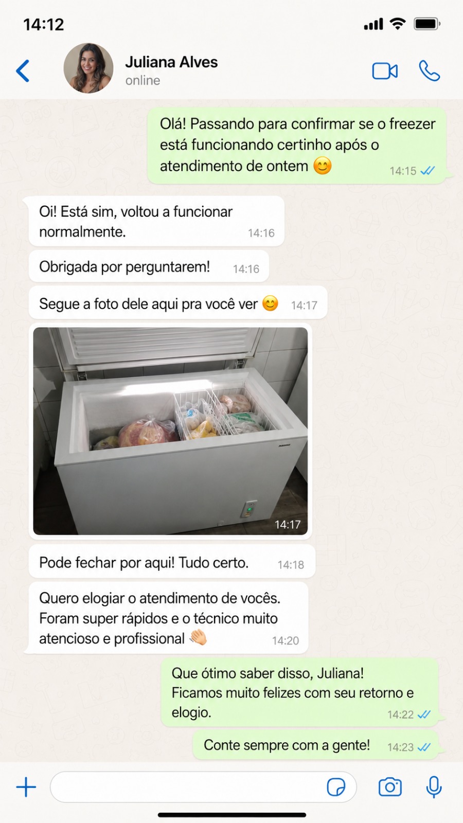 Depoimento de cliente Mavinatec - conversa 1
