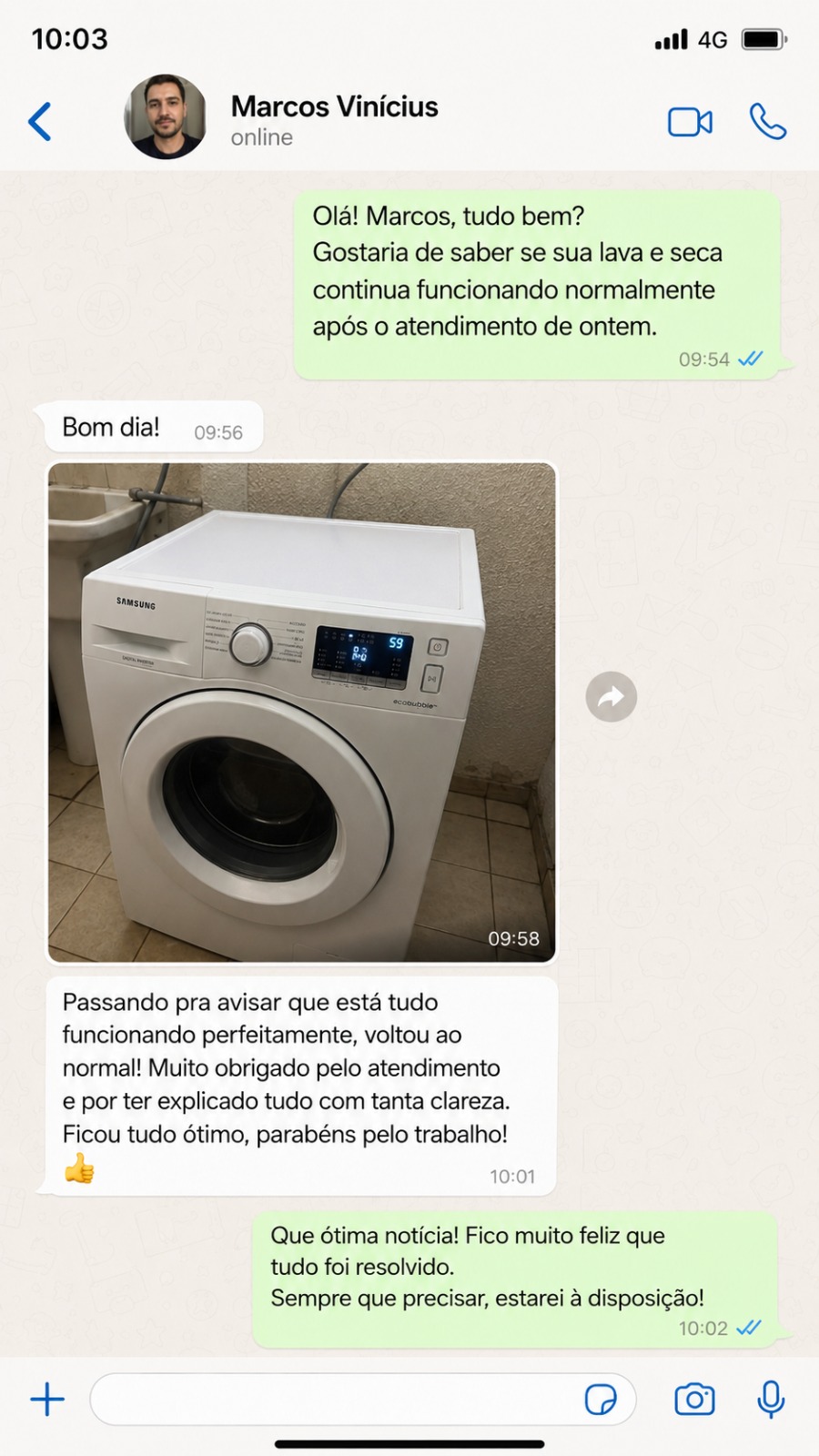 Depoimento de cliente Mavinatec - conversa 4